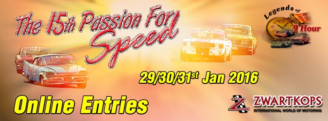 The 15th Passion for Speed - Online Entries