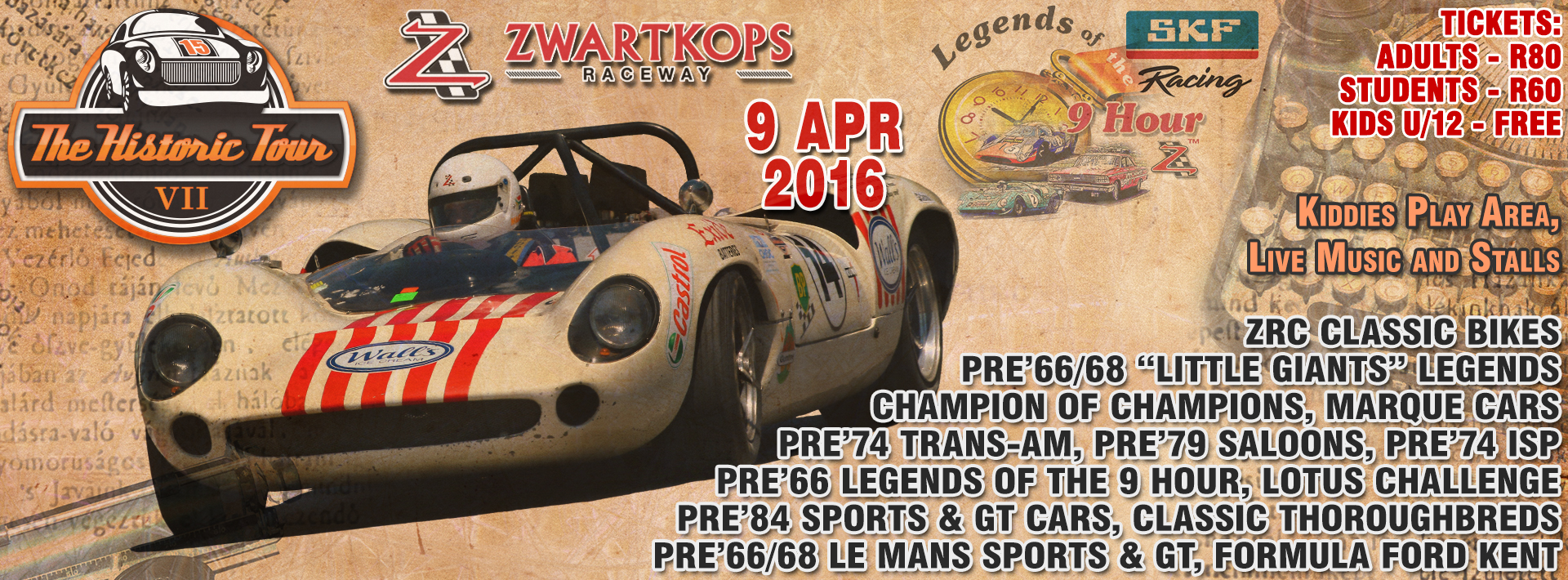 Entries now open for Historic Tour on 9 April 2016