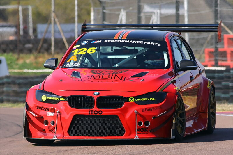 Rick Loureiro (Combined BMW F30 330i) won both of the BMW /// Performance Parts race for cars in Classes A, B and C cars. Photograph: Paul Blackburn