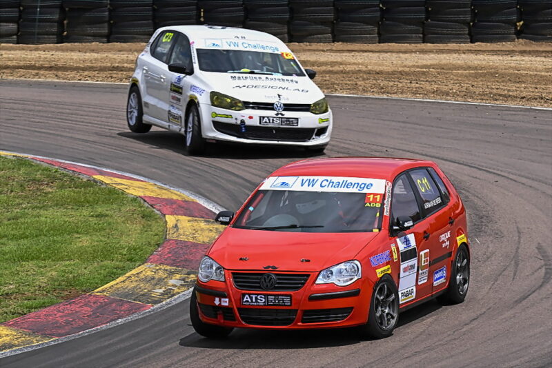 Overall ATE VW Challenge champion Adriaan de Beer (Ulwazi Engineering VW Polo) will hope for two Class C victories on Saturday, to get his title defence off to a solid start. Photograph: Dave Ledbitter
