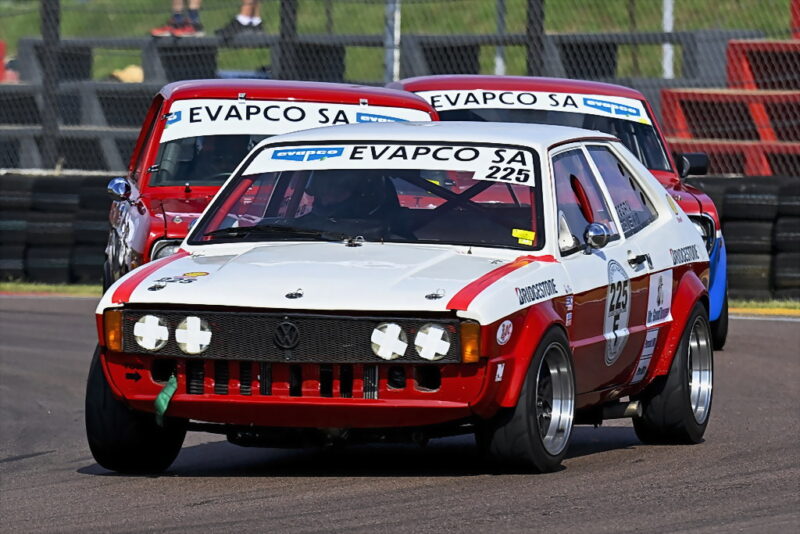Both the Evapco HRSA races for cars in Classes F, G and H went to Dave Leyshon (VW Scirocco). Photograph: Dave Ledbitter