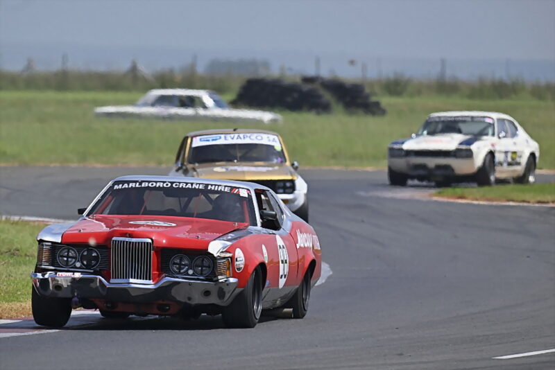 A probable winner of the Marlboro Crane Hire Pre-1966 Production Car races would be Seef Fourie Junior in the TAR Ford Cougar. Photograph: Dave Ledbitter