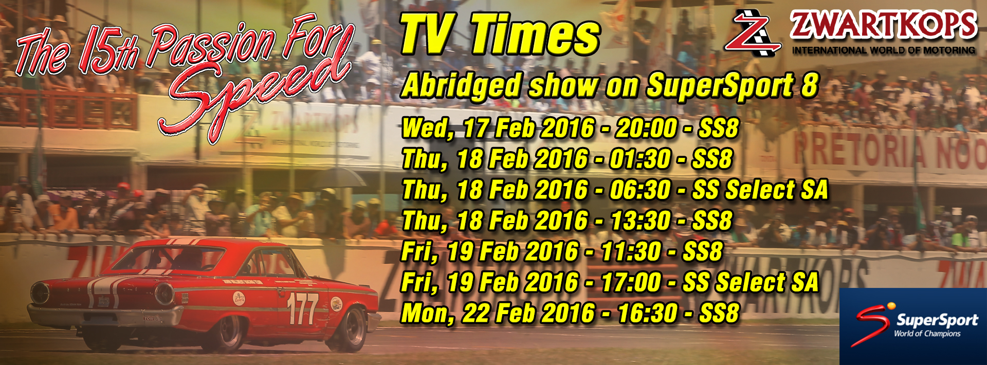 The 15th Passion for Speed - TV Times