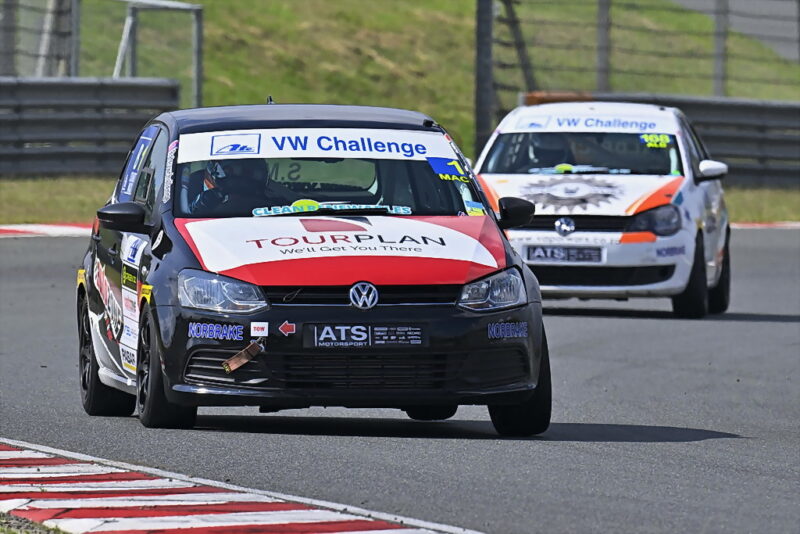 Stuart Mack (AutoZone Volkswagen Polo) currently tops the ATE VW Challenge title points ladder and will wish to keep it like that on Saturday. Photograph: Dave Ledbitter